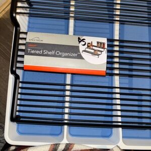 Ashley Tiered Shelf Organizer - Black and Blue